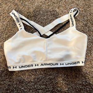 White Under Armour sports bra